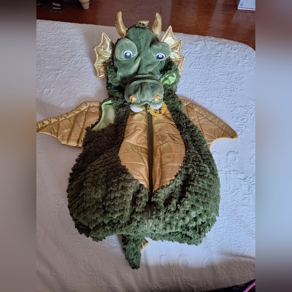 Dragon FAO Schwarz Green and Yellow Plush Vest